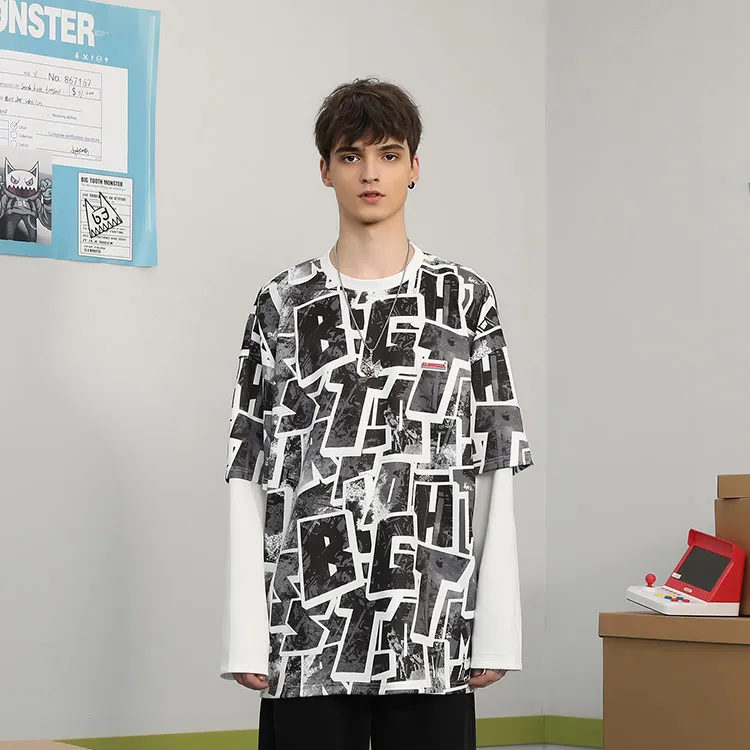 BIRDTALK Sweatshirts Unisex Black With Print-2