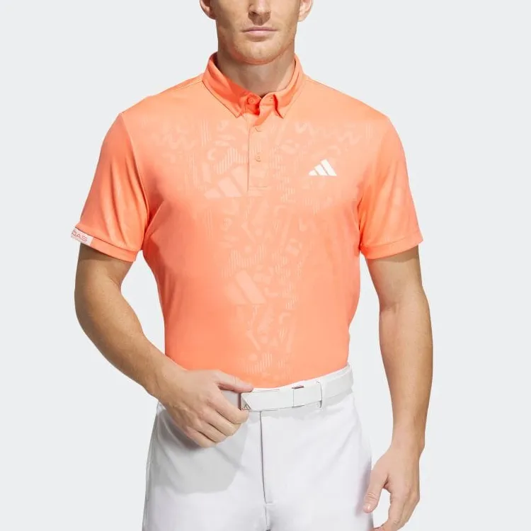 Adidas Polo Shirts Men Coral Orange-1