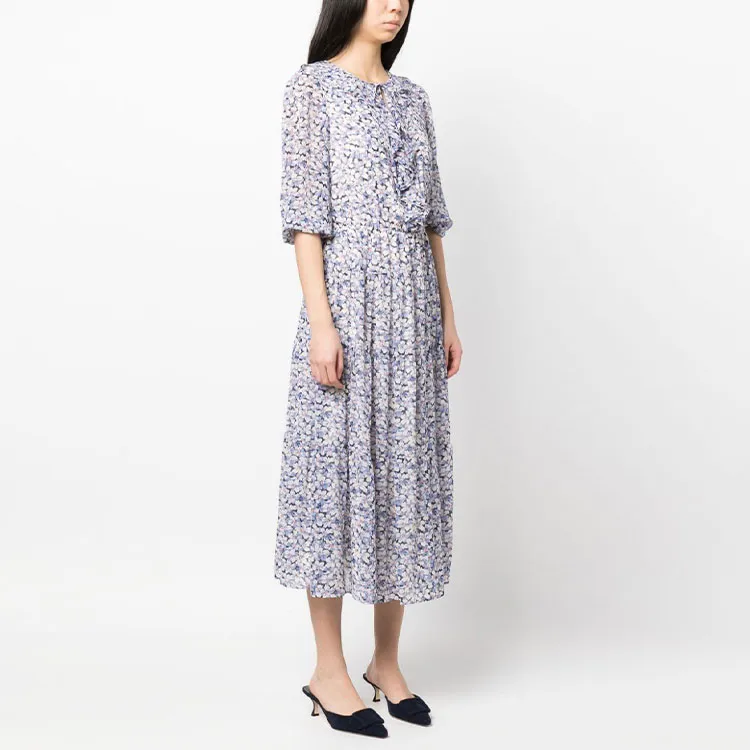 Polo Ralph Lauren SS23 Long Sleeved Dress Women's Purple-3