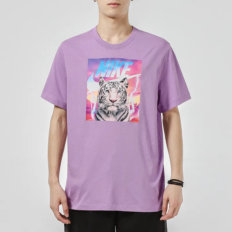 Nike T Shirts Men Purple-2