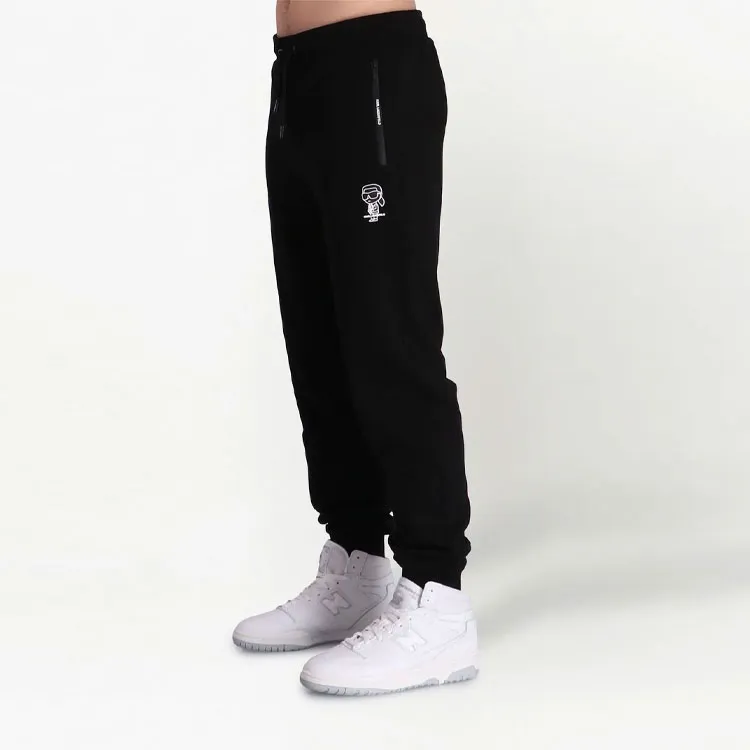 KARL LAGERFELD SS23 Knitted Sports Pants Men's Black-3