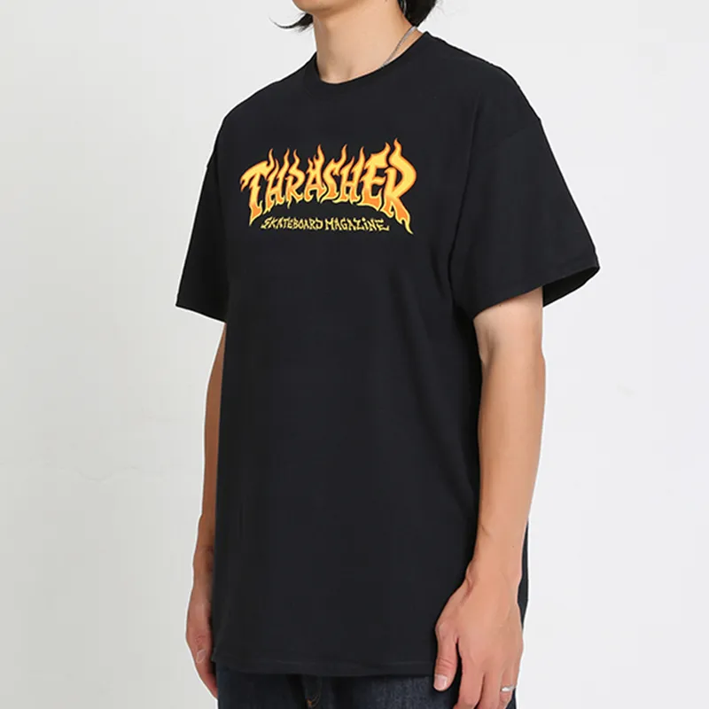 Thrasher T Shirt US Version Unisex Black-3