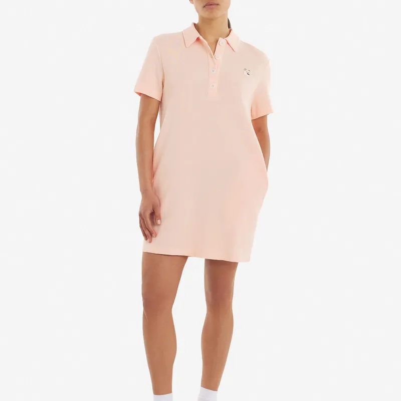 Maison Kitsune Logo embroidered Polo Dress-2
