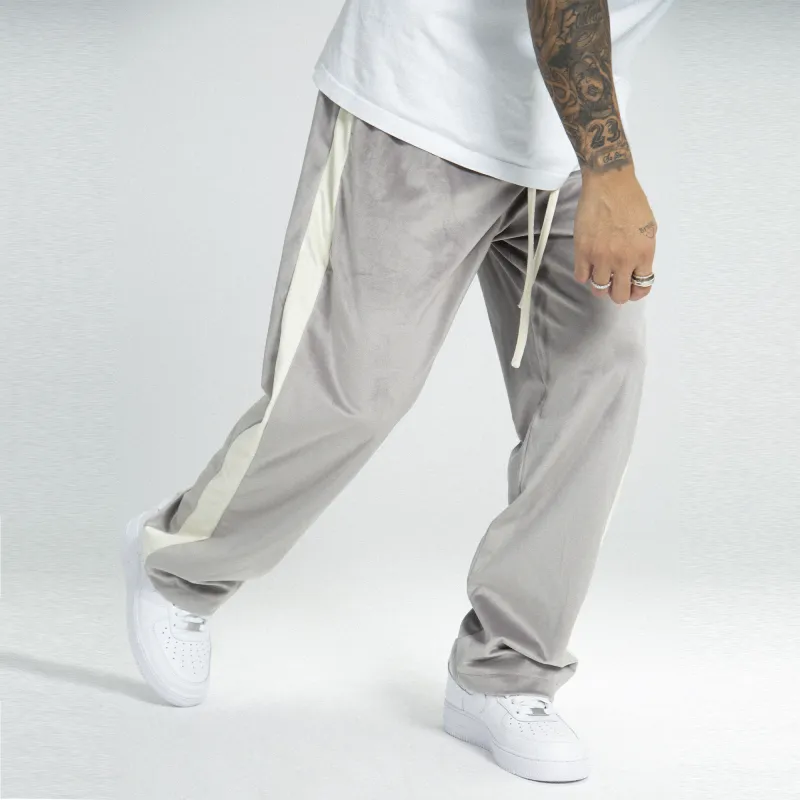 JUST VIBE Straight Casual Pants Unisex Gray-2