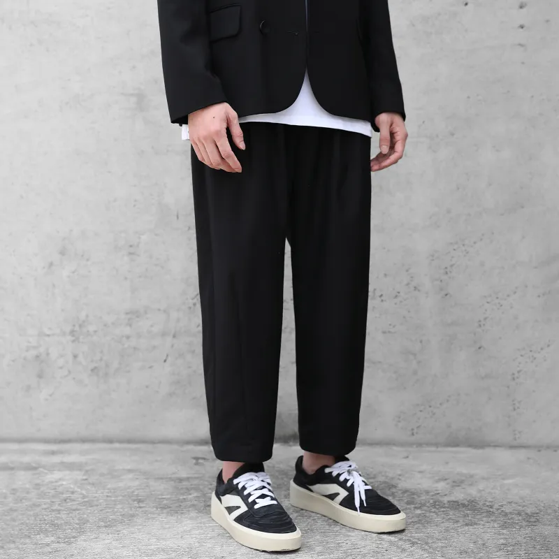 CLIMAX VISION Straight Casual Pants Unisex Black-2