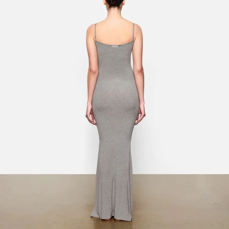Skims Slip Dresses Women's Heather Grey-2