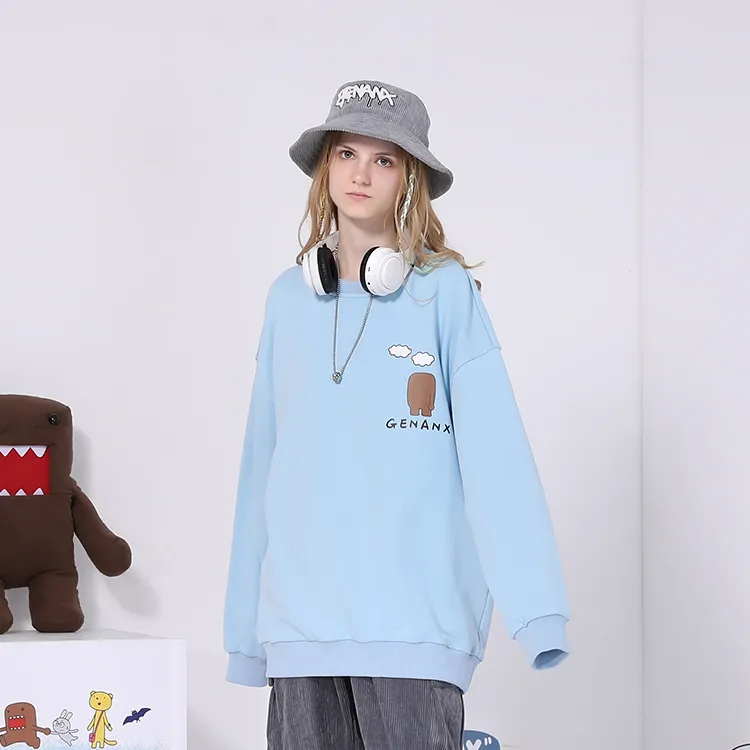 GENANX Crew Neck Loose Fit Regular Sweatshirt Unisex-8