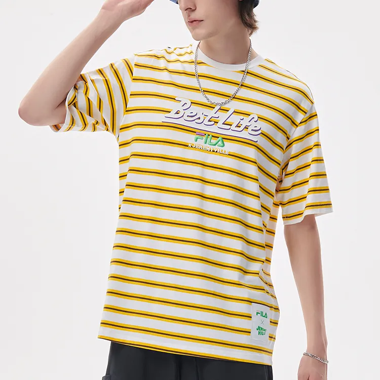 FILA FUSION x Jeremyville T Shirt Unisex Distant Prospect Yellow-2