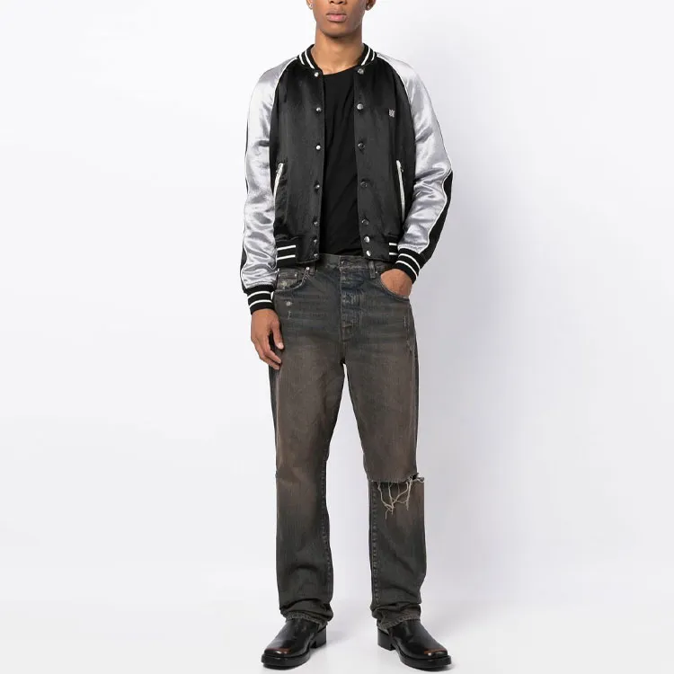 AMIRI Bar Logo Dark Wash Straight Leg Jeans-1