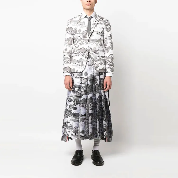THOM BROWNE Business Suits Men Gray-1