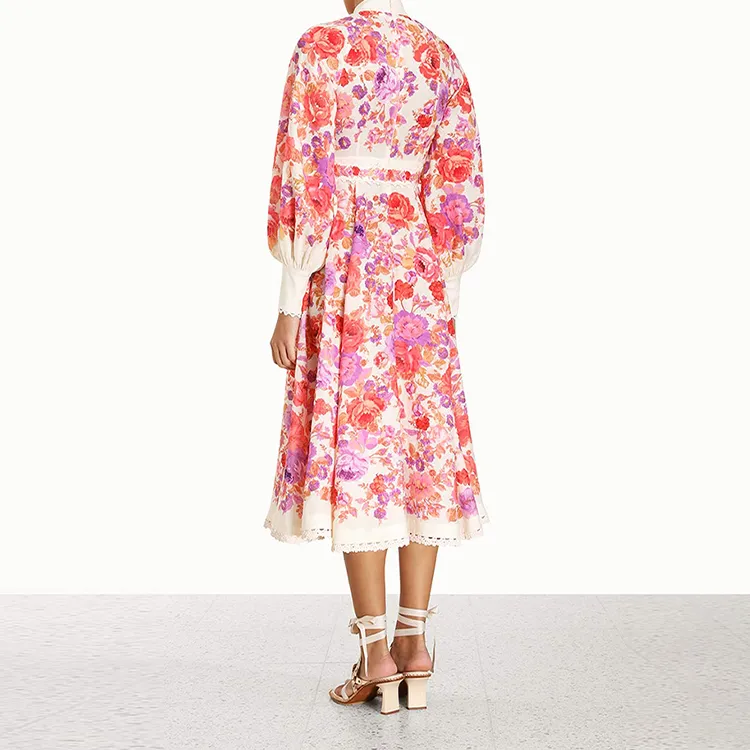 Zimmermann Long-Sleeved Dresses Women's Red-1