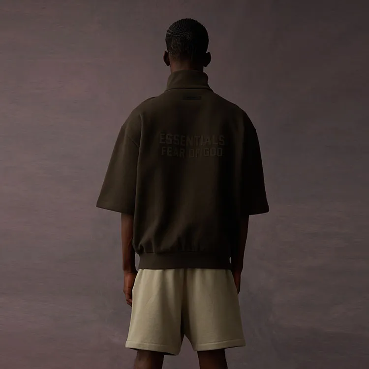 Fear Of God Essentials Halfzip 3/4 Sleeve Shirt-4