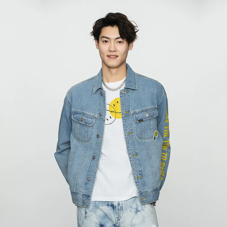 Smiley X Lee X Smiley® Ss22 Denim Jackets Men Medium Light Blue-2