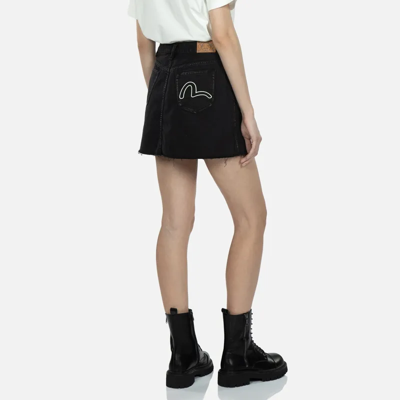 EVISU Casual Short Skirts Women's Black-3