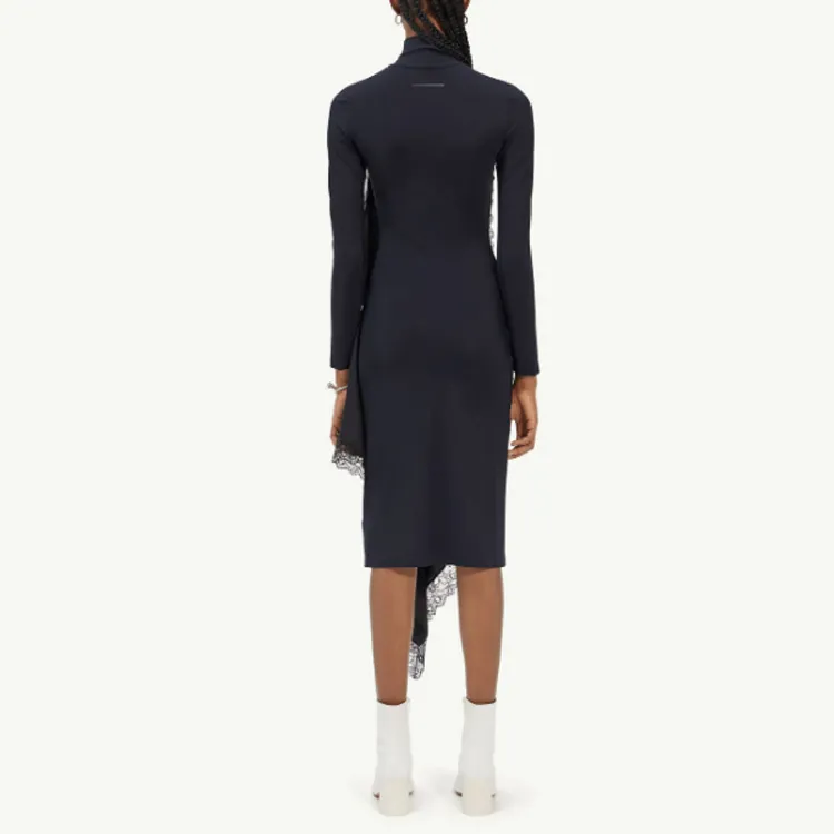MM6 Maison Margiela Long Sleeved Dresses Women's Black-2