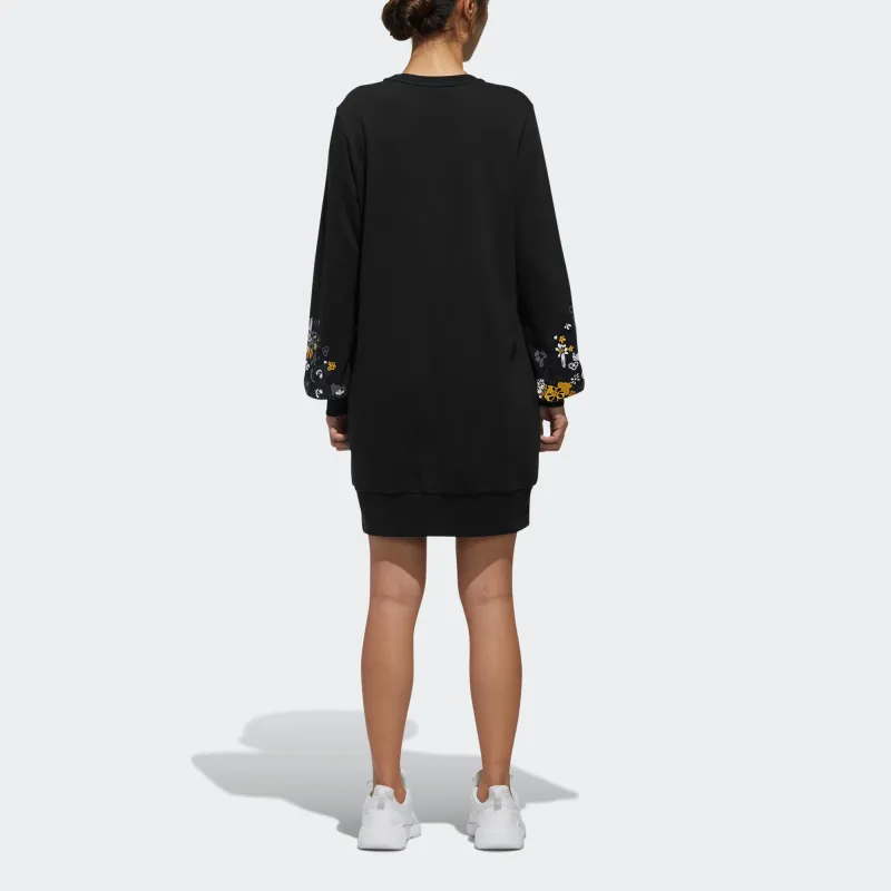 Adidas Neo Long Sleeved Dresses Women's Black-3