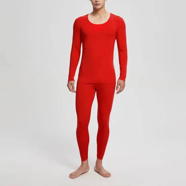 CALVIN KLEIN Thermal Tops Men's Garnet Red-1