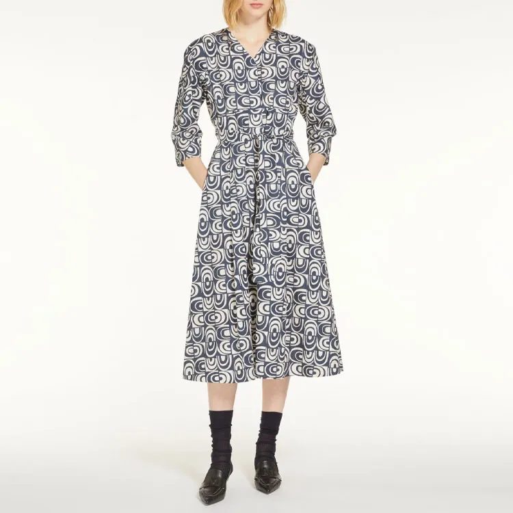 'S MAX MARA Short Sleeved Dresses Women's Blue-1