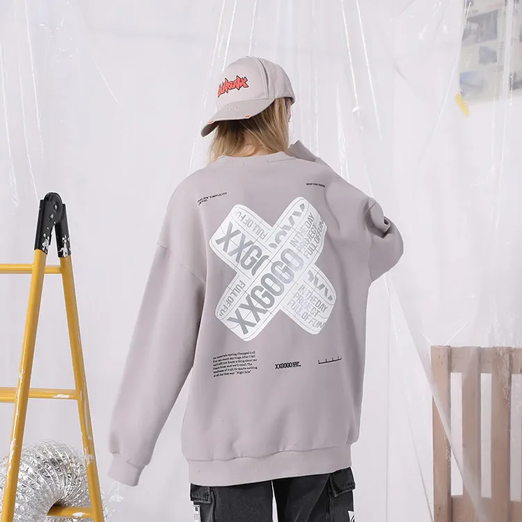 XXGOGO Crew Neck Loose Fit Regular Sweatshirt Unisex-8