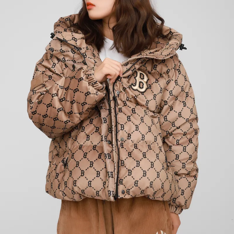 MLB Down Jacket Winter Cropped Unisex Light Brown-2