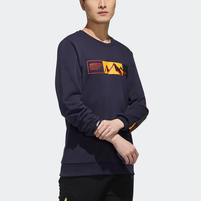 Adidas Neo Sweatshirts Men Navy Blue-4
