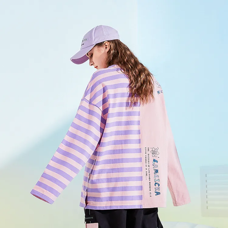 LAMLICKA Long Sleeved T Shirt Unisex Pink-3