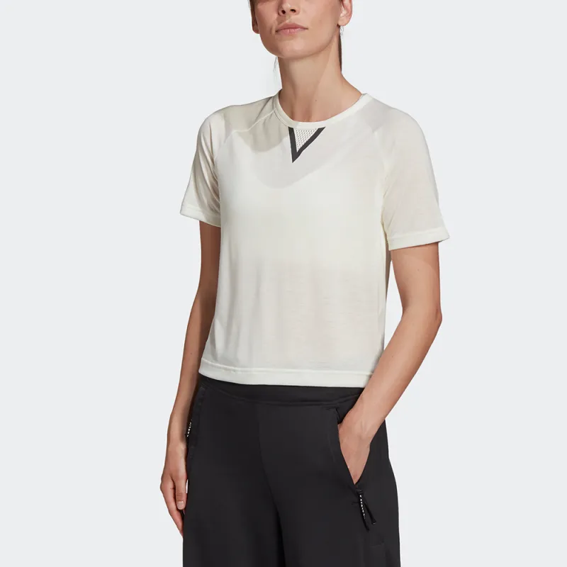 Adidas Crop Tops Women's Jade White-2