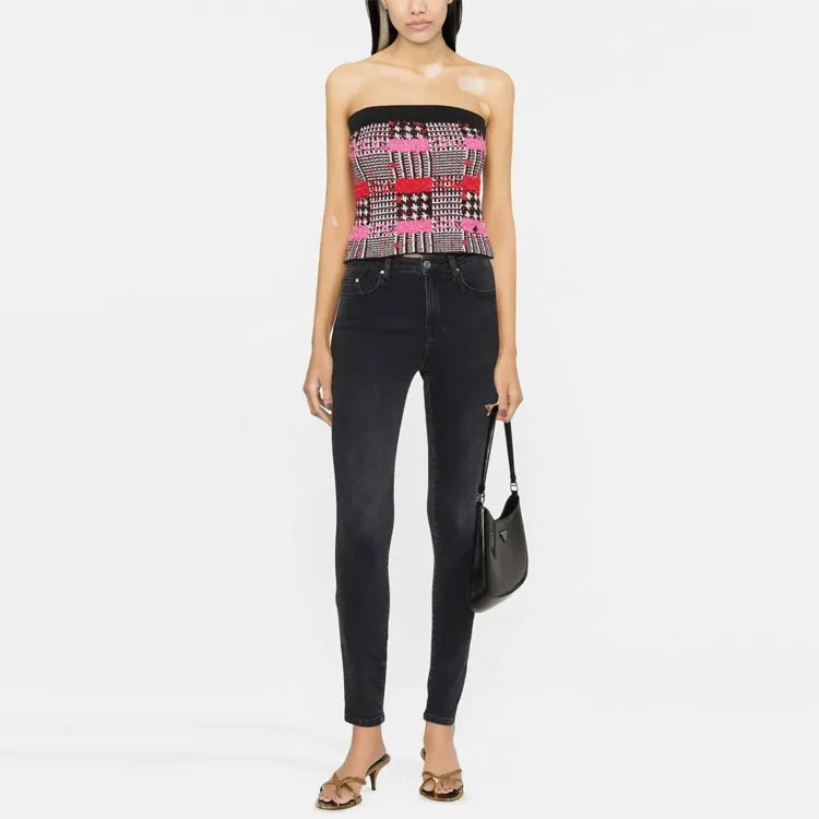 KARL LAGERFELD Logo-embroidered High-waisted Skinny Jeans-1