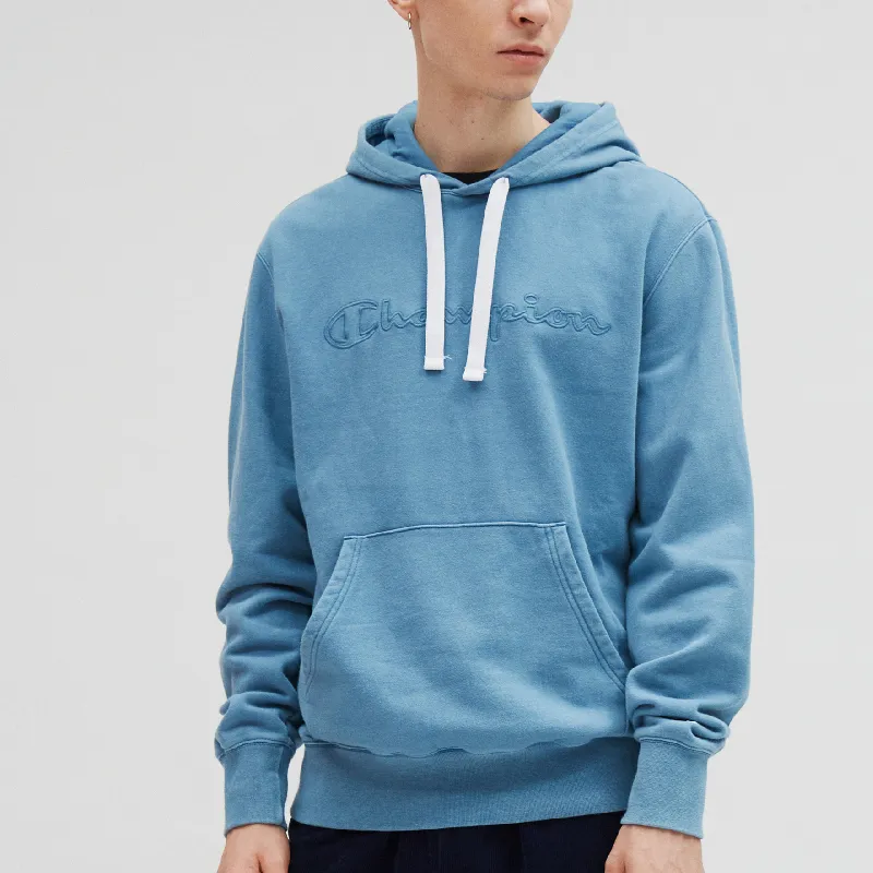 Champion Hooded Loose Fit Regular Sweatshirt Unisex Light Blue-2