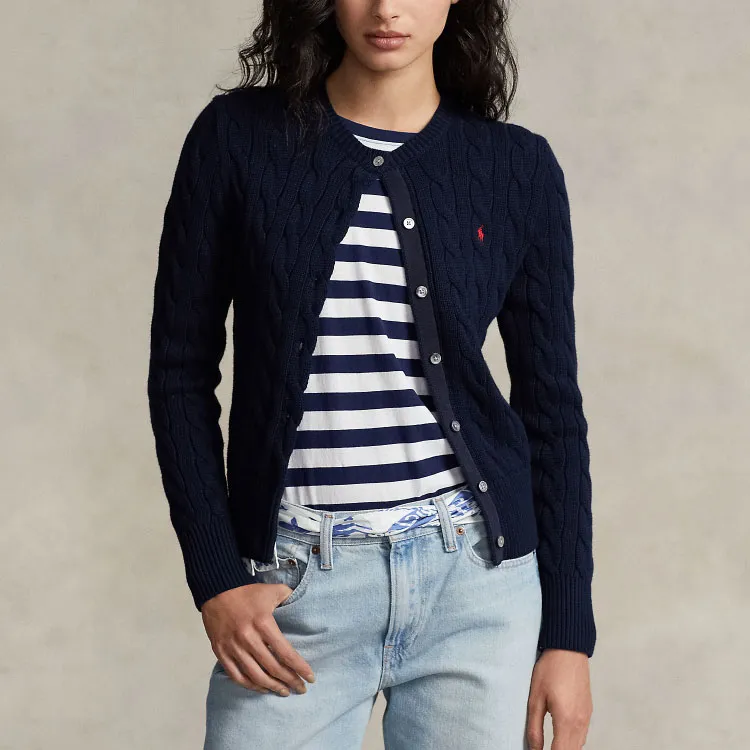 Polo Ralph Lauren Long Sleeve Cardigan Hunter Navy-3