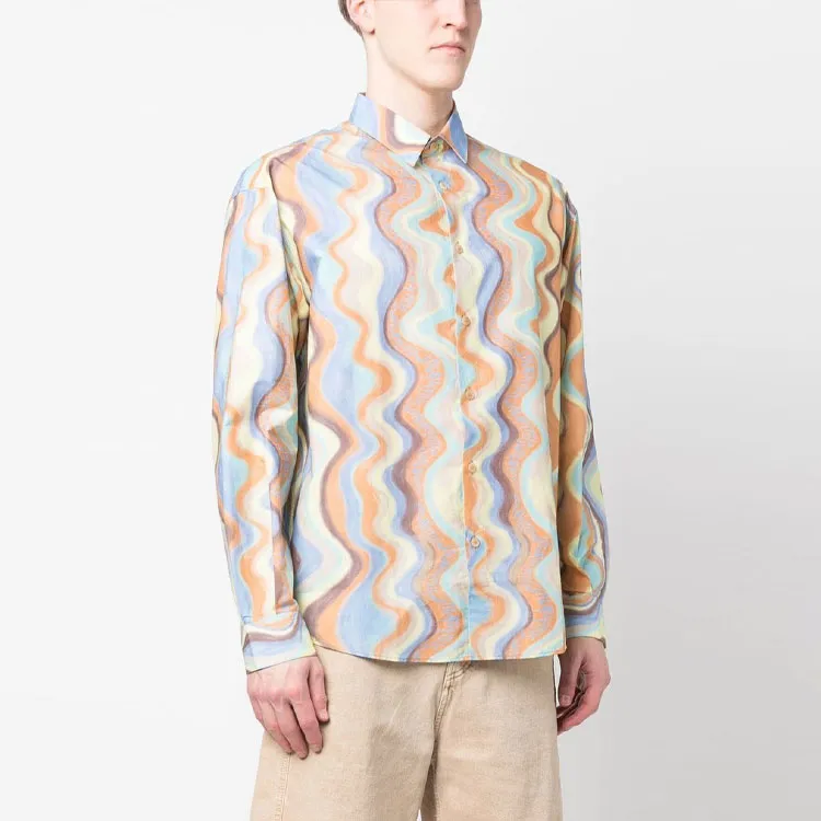 Jacquemus La Chemise Simon Classic Print Desert Waves Shirt-2