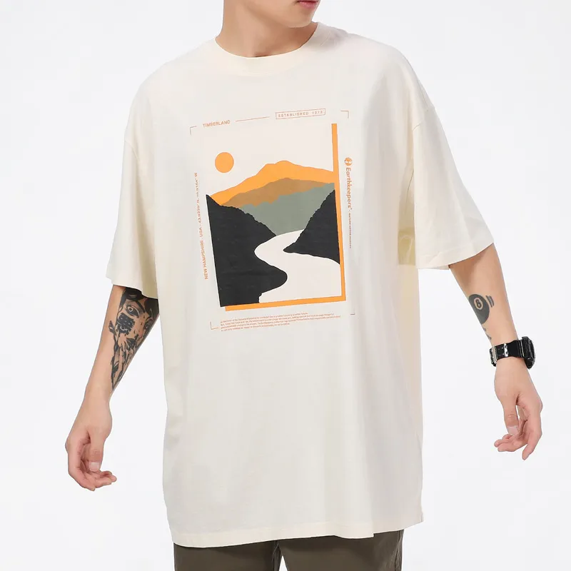 Timberland T Shirts Men Smoke White-3