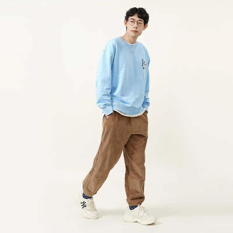 MLB PLAY PIXEL OVERFIT Los Angeles Dodgers Sweatshirt Unisex Light Blue-3