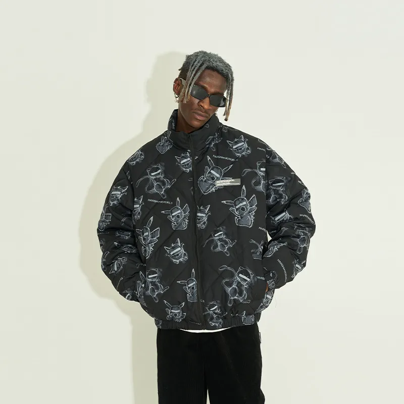 HARSH AND CRUEL Puffer Jackets Unisex-2