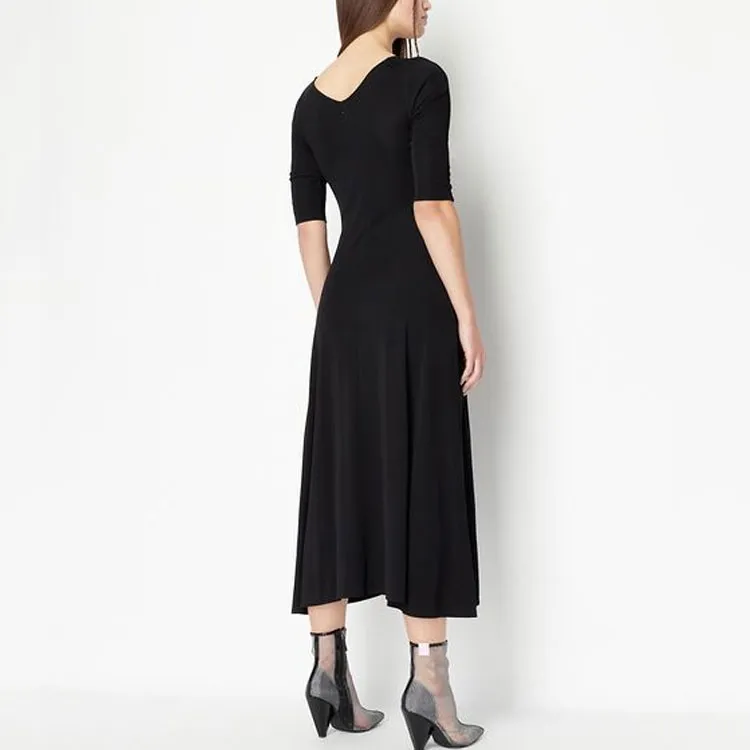 ARMANI EXCHANGE Short Sleeved Dresses Women's Black-3