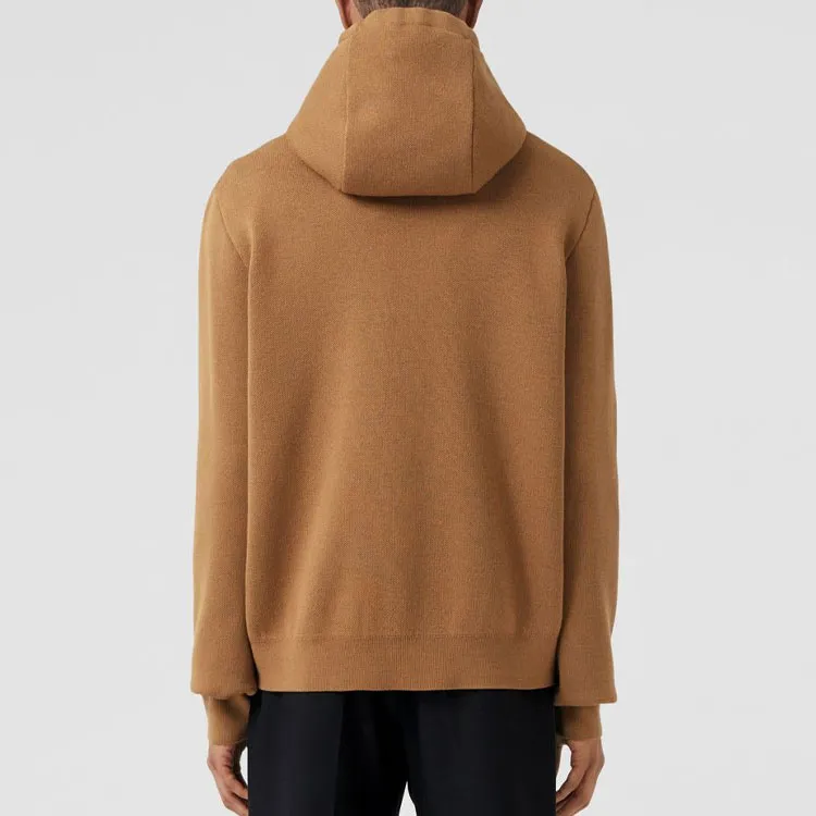 Burberry Logo Intarsia Wool cotton Oversized Hoodie-2