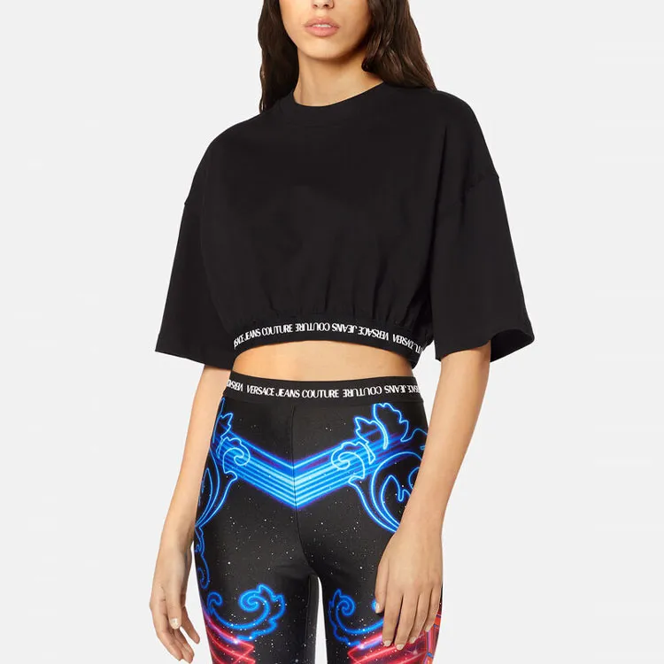 VERSACE JEANS COUTURE Crop Tops Women's Black-3