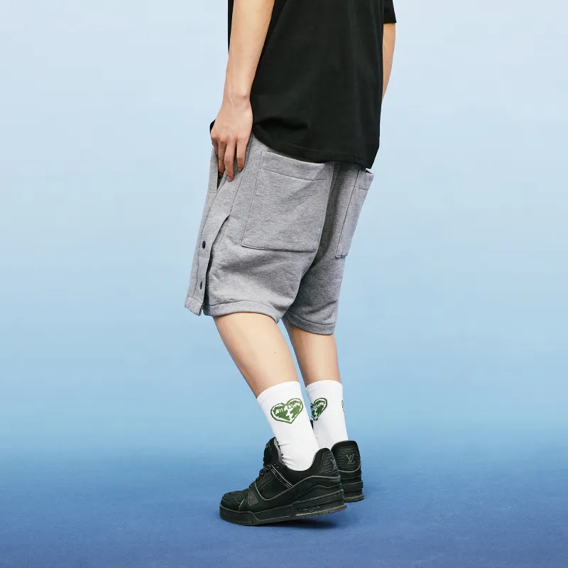 A11SLAVE Loose Fit Shorts Unisex Gray-5