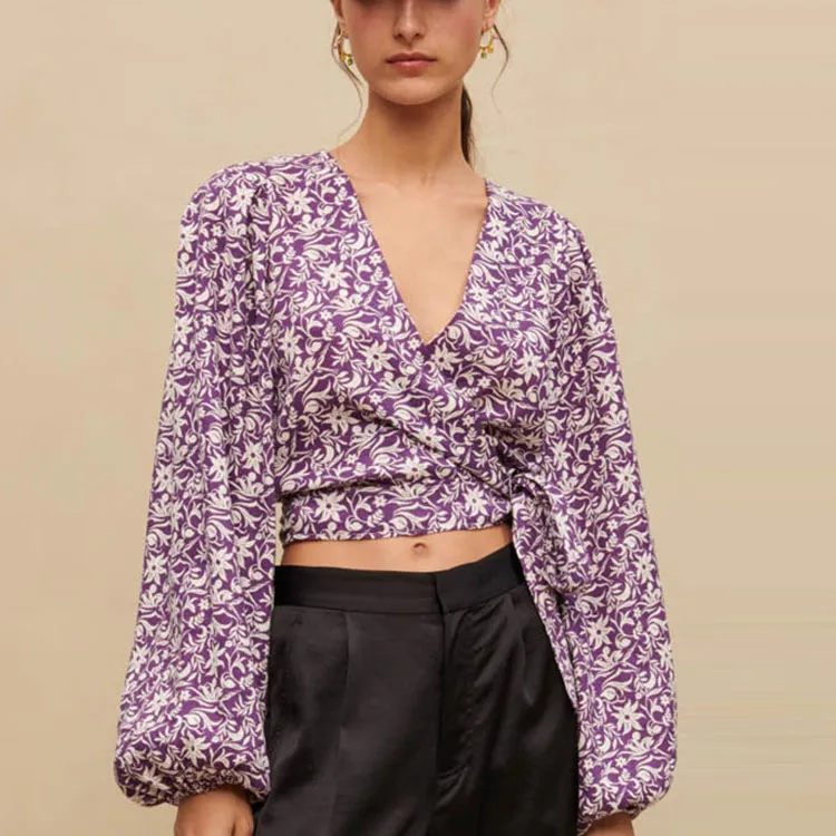 Maje Crop Tops Women's Light Purple-1