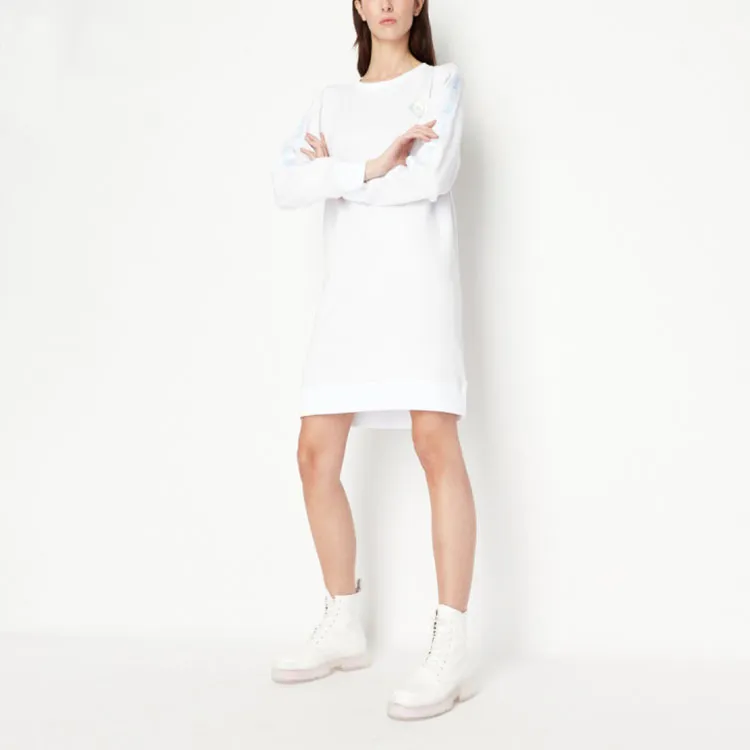 ARMANI EXCHANGE Long Sleeved Dresses Women's White-5