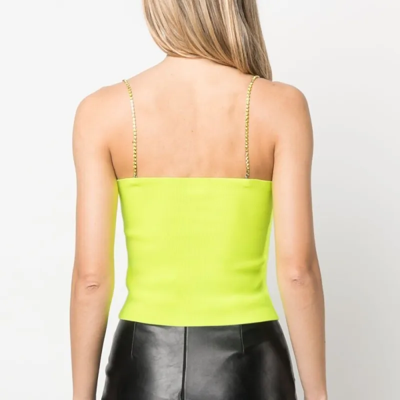 GCDS Logo Embellished Square Neck Top-2