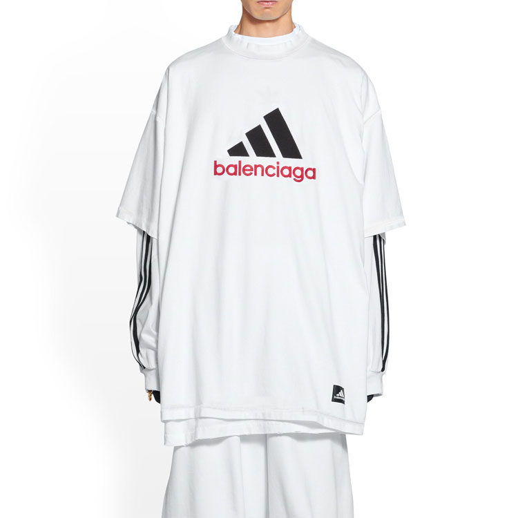 Balenciaga x adidas T-Shirt Oversized White Unisex 2 Without