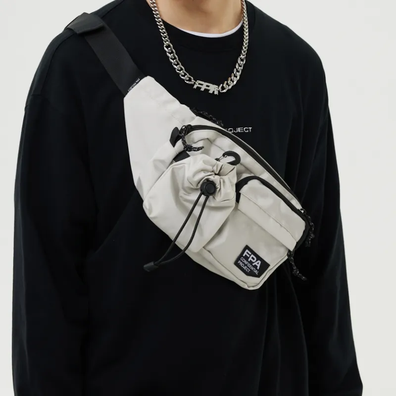 FPA Sling Bags One Shoulder Crossbody Fanny Pack Unisex Black/Gray-8