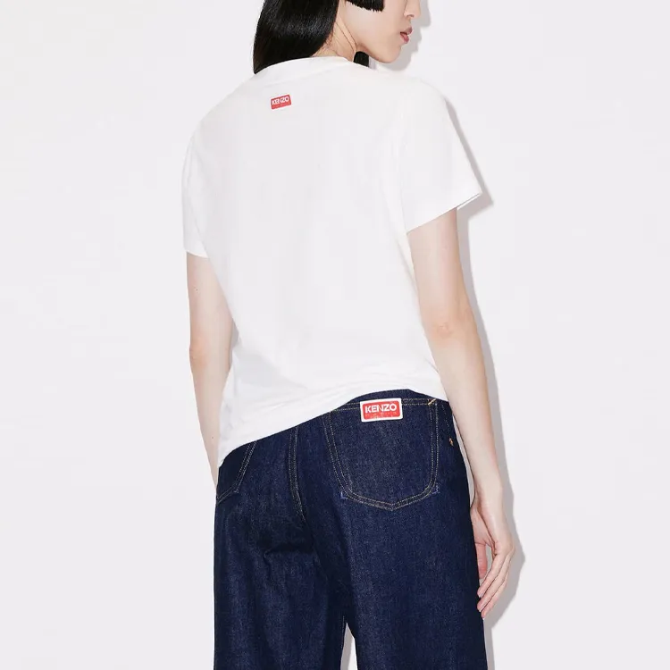 KENZO Tiger Motif Embroidered Crewneck T-Shirt-3