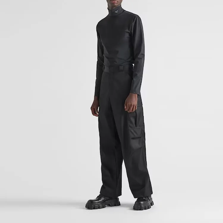 PRADA Triangle logo Roll neck Top-2