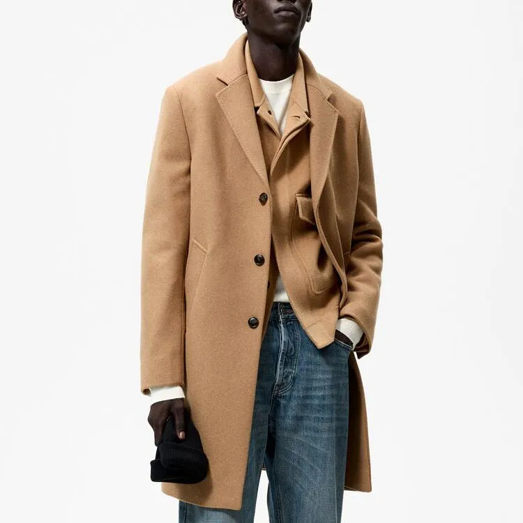 ZARA Coats Men Tan-2
