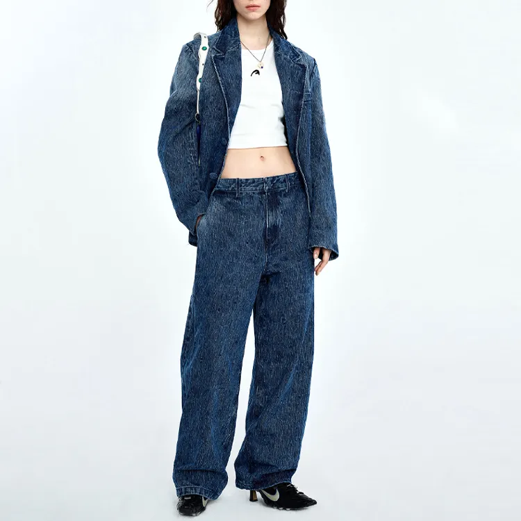 ADER ERROR ADER ERROR Through Editism Series Jeans Women's Denim Blue-2