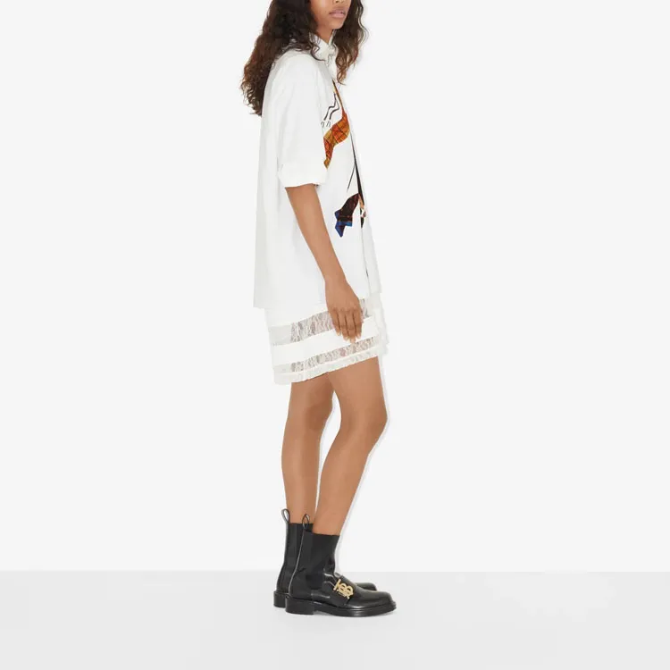 Burberry Regular T Shirt Women's White-3