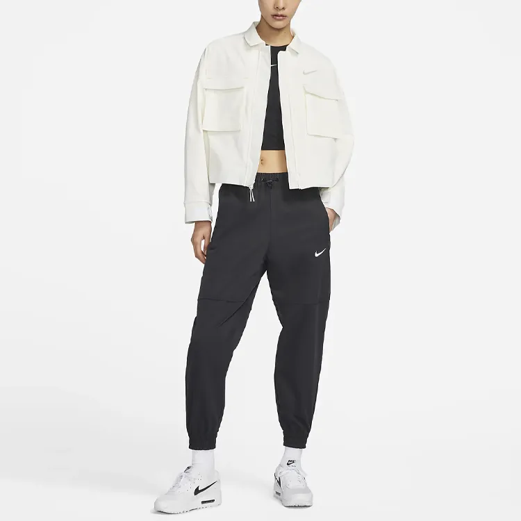 Nike Cropped Coats Women's White-1