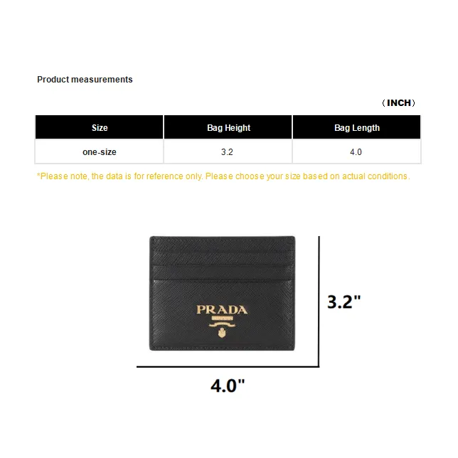 PRADA Cow Leather Card Holder Card Holder Unisex Black-5